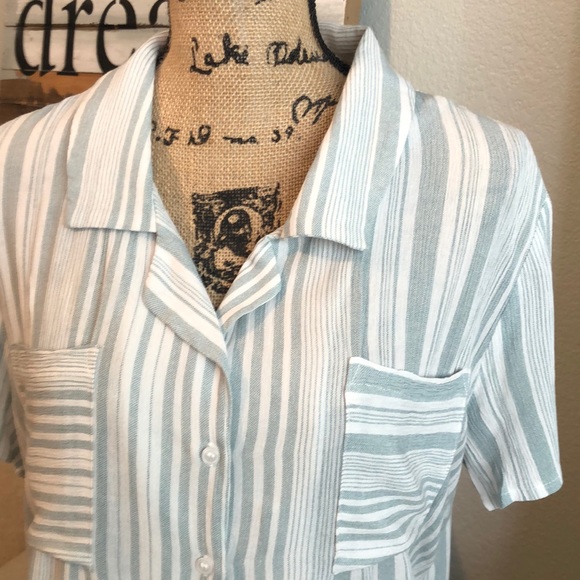 Cute Striped Button Up Shirt - Picture 2 of 5